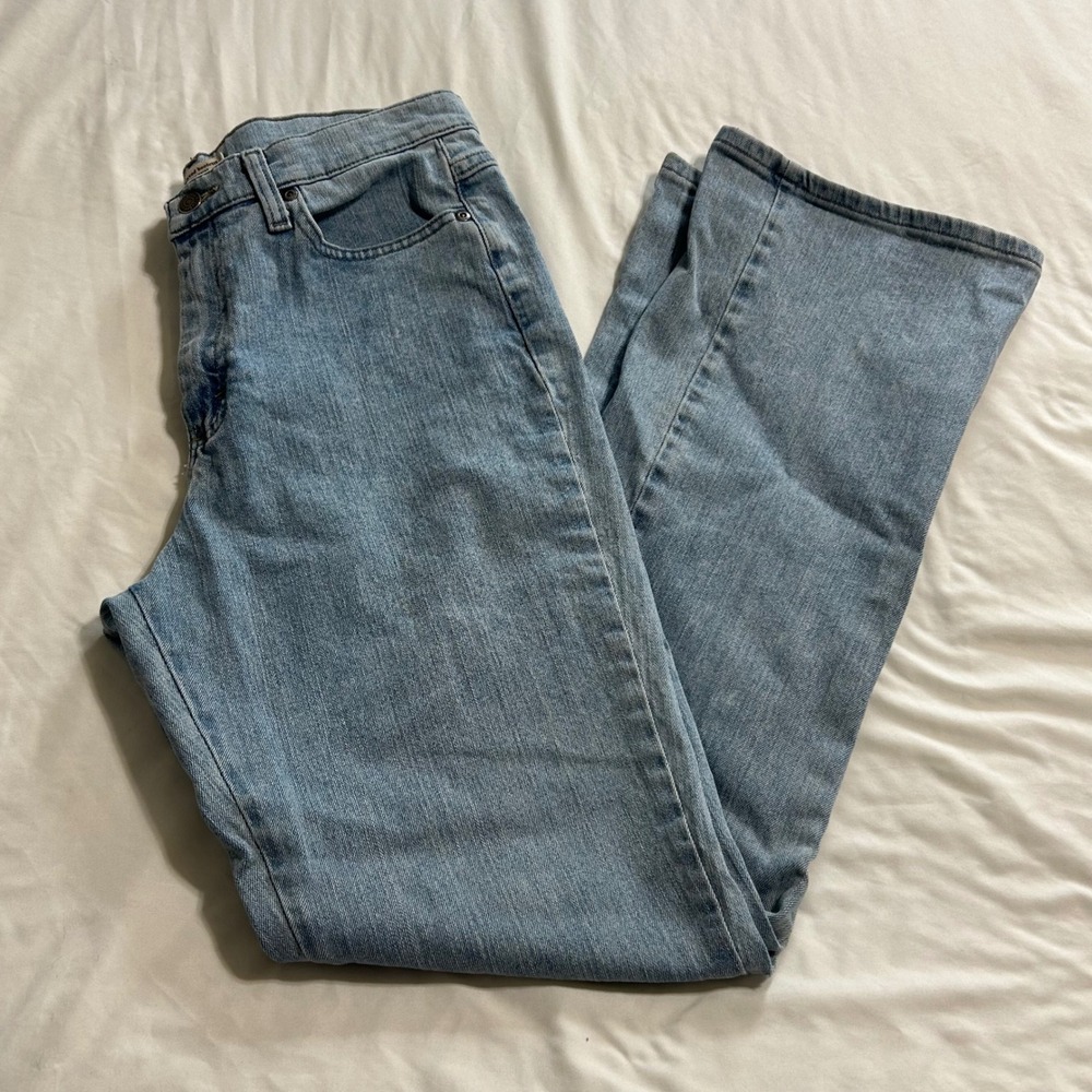 Lee Relaxed Bootcut Jeans Light Wash Denim Size 10 Long 3059885